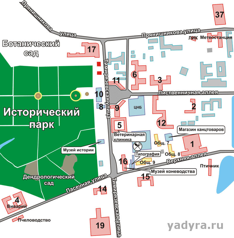 Карта РГАУ-МСХА